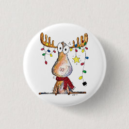 Niedlicher Whimsischer Weihnachtsschlamm Button