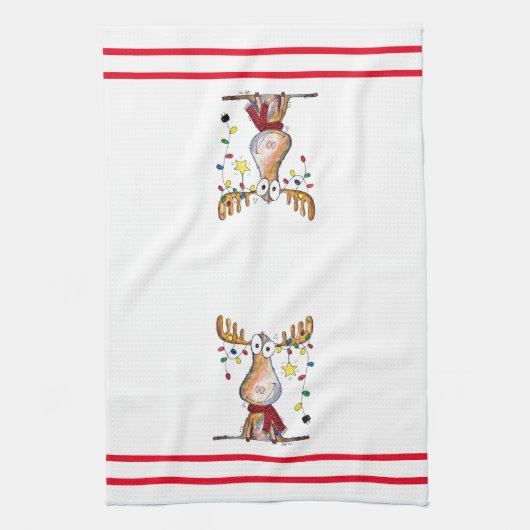 Niedlicher Whimsischer Weihnachtsschlamm Geschirrtuch (Vertikal)