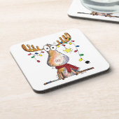 Niedlicher Whimsischer Weihnachtsschlamm Getränkeuntersetzer (Linke Seite)