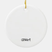 Niedlicher Whimsischer Weihnachtsschlamm Keramik Ornament (Hinten)