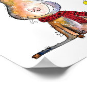 Niedlicher Whimsischer Weihnachtsschlamm Poster (Ecke)