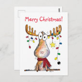 Niedlicher Whimsischer Weihnachtsschlamm Postkarte (Vorne/Hinten)