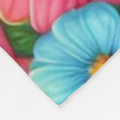 Niedlicher/whimsischer Welpe/Kätzchen Regenbogen Fleecedecke (Ecke)