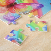 Niedlicher/whimsischer Welpe/Kätzchen Regenbogen Puzzle (Seite)
