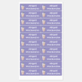 Niedlicher Whisky-Tee-Boba-Cartoon personalisiert Etiketten (Blatt)