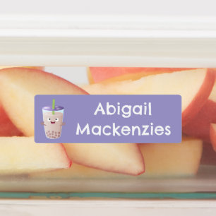 Niedlicher Whisky-Tee-Boba-Cartoon personalisiert Etiketten