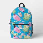 Niedlicher Whlpool Tee sundaes Cartoon Muster Bedruckter Rucksack (Vorderseite)