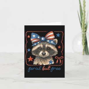 Niedlicher Wild aber Gratis Funny Funny Raccoon 4. Karte
