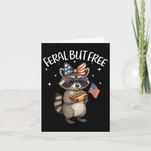 Niedlicher Wild aber Gratis Funny Funny Raccoon 4. Karte