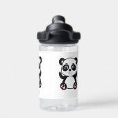 Niedlicher Wild Baby Panda Bär auf Weiß Trinkflasche (Rückseite)