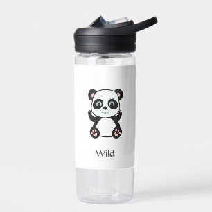 Niedlicher Wild Baby Panda Bär auf White Water Fla Trinkflasche