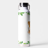 Niedlicher Wild Baby Tiger auf White Water Flasche (Vorne)