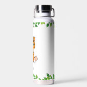 Niedlicher Wild Baby Tiger auf White Water Flasche (Rückseite)