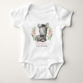 Niedlicher Wild Baby Zebra Baby Bodysuit Baby Strampler (Vorderseite)