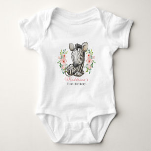 Niedlicher Wild Baby Zebra Baby Bodysuit Strampler