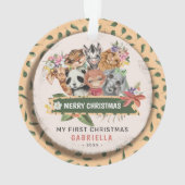 Niedlicher Wild One Dschungel Ornament (Rückseite)