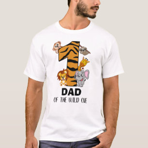 Niedlicher Wild-One-Dschungel-Tiergarten Zoo Vater T-Shirt