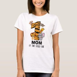 Niedlicher Wild One Jungle Animal Safari Zoo Mama T-Shirt