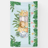 Niedlicher Wild One Jungle Safari Banner (Vertikal)
