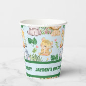 Niedlicher Wild One Jungle Safari Pappbecher (Rückseite)