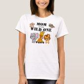 Niedlicher Wild One Jungle Safari Tierpark Mama T-Shirt (Vorderseite)