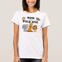 Niedlicher Wild One Jungle Safari Tierpark Mama T-Shirt