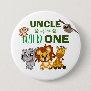 Niedlicher Wild One Jungle Safari Zoo Tierkreis Button