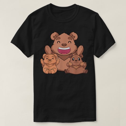 Niedlicher Wildbär T-Shirt (Design vorne)