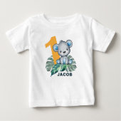 Niedlicher Wilder Bär Wilder Wasserfarbe erster Ge Baby T-shirt (Vorderseite)