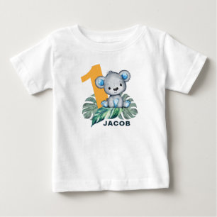 Niedlicher Wilder Bär Wilder Wasserfarbe erster Ge Baby T-shirt