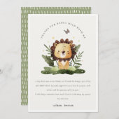 Niedlicher Wilder tropische Dschungel Dankeskarte (Vorne/Hinten)