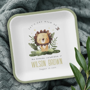 Niedlicher Wilder tropische Dschungel Pappteller