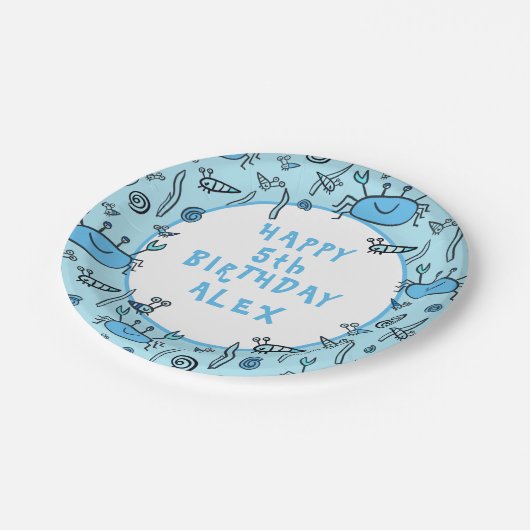 Niedlicher Wildtiere Pappteller (Schrägansicht)