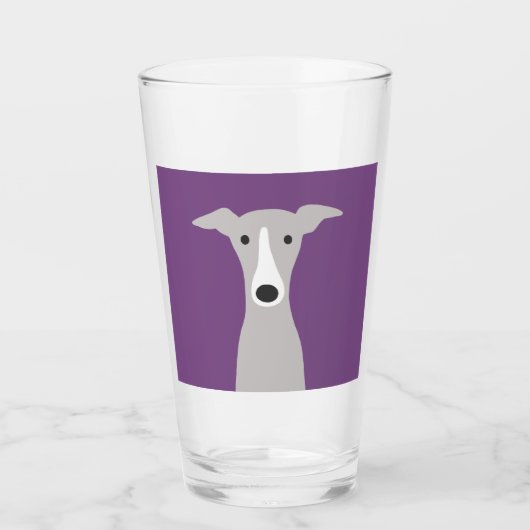 Niedlicher Windhund, italienischer Windhund oder Glas (Vorderseite)