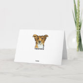 Niedlicher Windhund kundengebundene Grußkarte Karte (Rückseite)