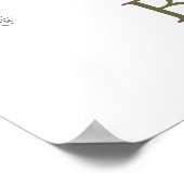 Niedlicher Winter Arctic Cow Baby Poster (Ecke)