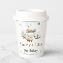 Niedlicher Winter arktische Kuh Geburtstag