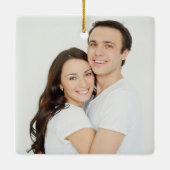 Niedlicher Winter Bird Erste Weihnachtsvorlage Keramikornament (Rückseite)