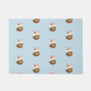 Niedlicher Winter Bird Weihnachtsentwurf Fußmatte