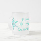 Niedlicher Winter der Schneemann erstarrt Mattglastasse (Vorderseite Links)