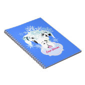 Niedlicher Winter Great Dane Notizblock (Rechte Seite)