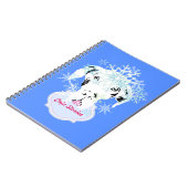 Niedlicher Winter Great Dane Notizblock (Linke Seite)