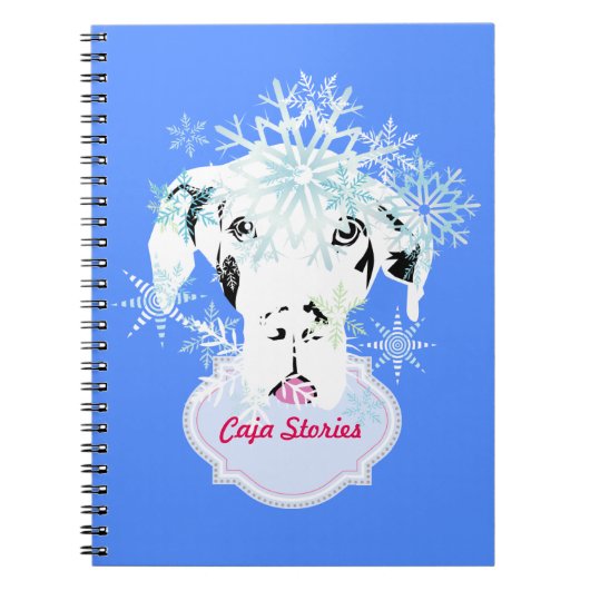 Niedlicher Winter Great Dane Notizblock (Vorderseite)