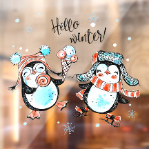 Niedlicher Winter Happy Pinguin's Shop