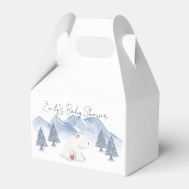 Niedlicher Winter Mountain Polar Bärendusche Geschenkschachtel