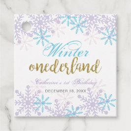 Niedlicher Winter Onederland 1. Geburtstag Schneef Geschenkanhänger