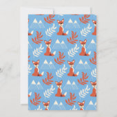 Niedlicher Winter Orange Fox Mountain Leaf Geburts Einladung (Rückseite)