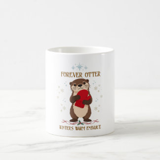 Niedlicher Winter Otter Kaffeetasse