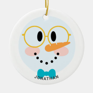 Niedlicher Winter Personalisiert Snowman Fantastis Keramik Ornament