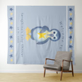 Niedlicher Winter Pinguin Baby Dusche Party Hinter Wandteppich (Beispiel (Horizontal))